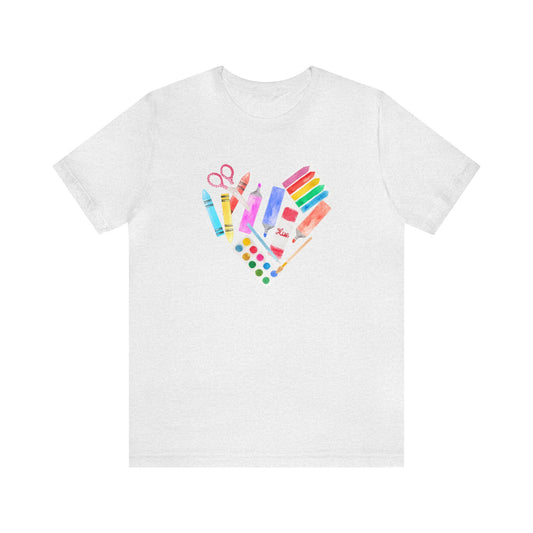 Art Teacher Shirt, Art Teacher Heart T-Shirt