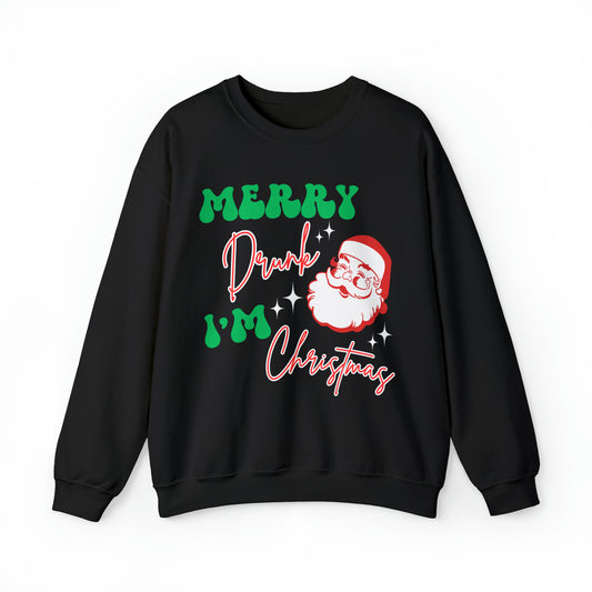 Merry Drunk I'm Christmas Crewneck, Christmas Crewneck, Drinking Funny Christmas Sweatshirt, Bing SantaCon