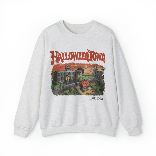 HalloweenTown Logo Crewneck, Halloween Town Pumpkin Sweatshirt, HalloweenTown Illustration Crewneck
