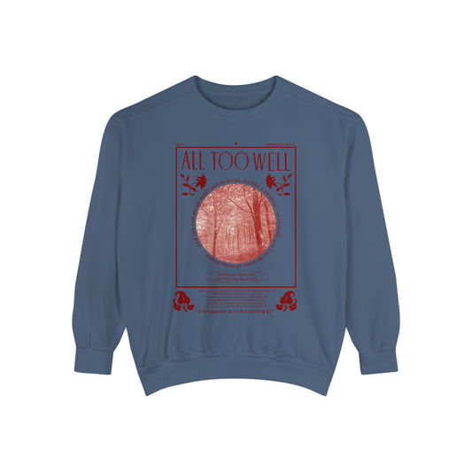 All Too Well Crewneck, Taylor Swift Inspired, All Too Well, Red Era, Comfort Colors Crewneck