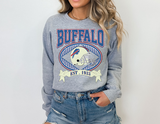Vintage Buffalo Sweatshirt, Vintage Buffalo Crewneck, Buffalo Bills