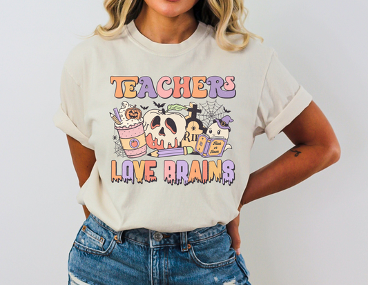 Teachers Love Brains Tee