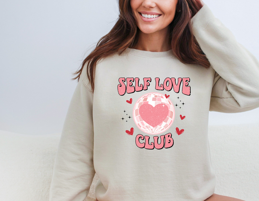 Self Love Crewneck, Self Love Club Sweatshirt, Retro Valentine's Day Sweatshirt