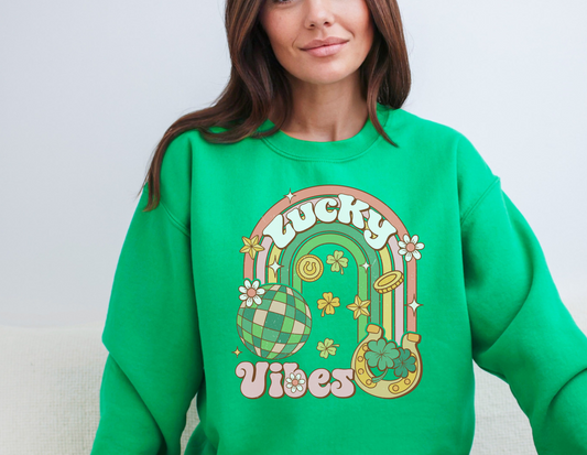 Lucky Vibes Sweatshirt, St. Patrick's Day Crew