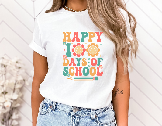 100th Day Of School T-Shirt, Teacher T-Shirt, Retro 100th Day of School